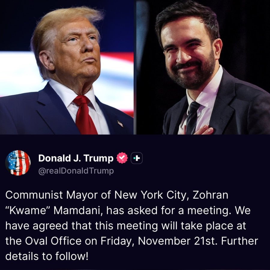 Trump insults Mamdani and yet they will meet