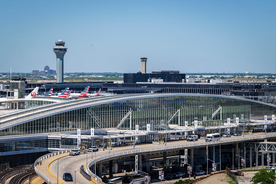 Photos in and around Terminal 5 at Chicago's O'Hare International Airport; June 2022.