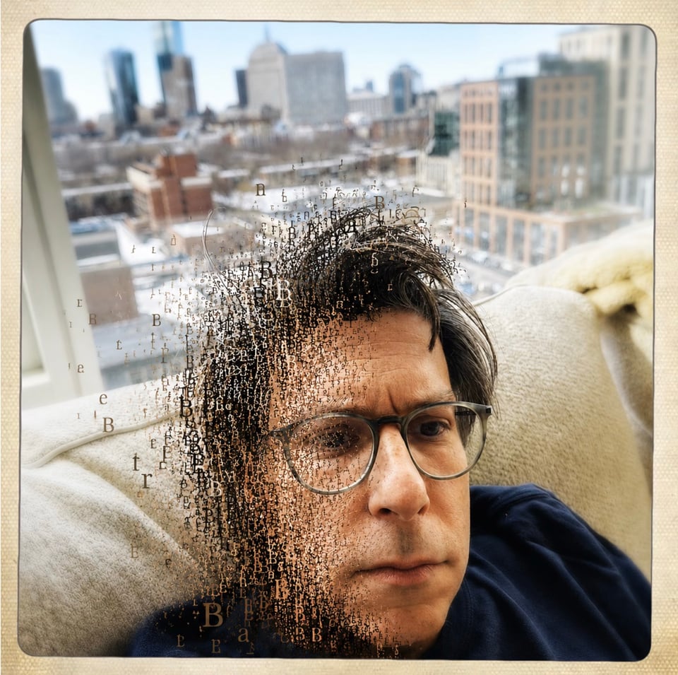 pensive writer