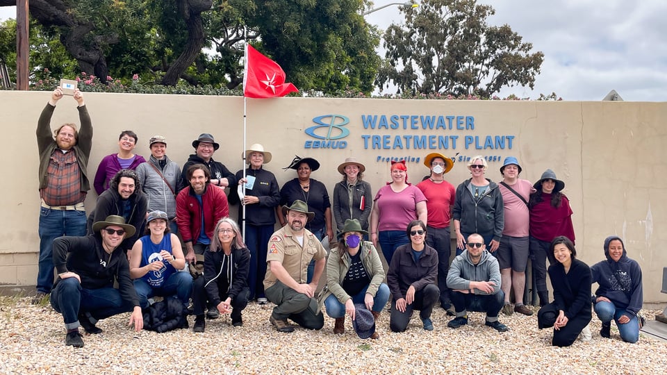 Group photo of Explorers at EBMUD Water Treatment Plant