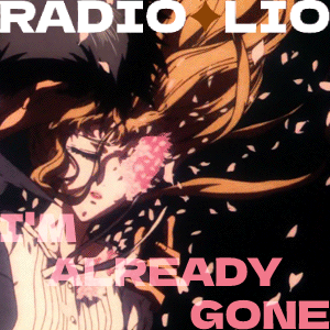 animated image of a woman dissolving into a shower of flower petals, from the anime series "X"