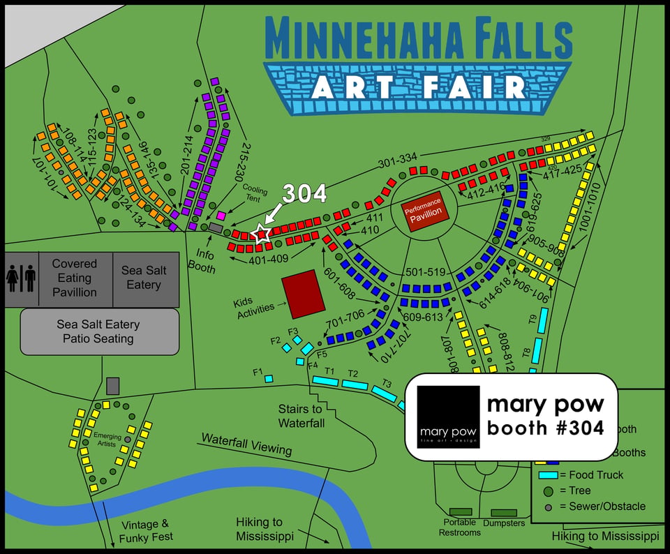 map of Minnehaha Falls Art Fair