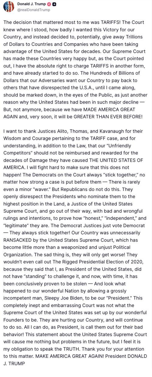 Trump off the deep end on the Supreme Court