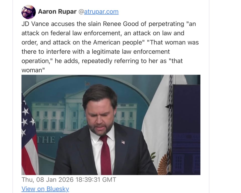 JD Vance makes up stuff about Renee Good