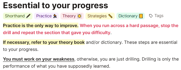 Essential to your progress