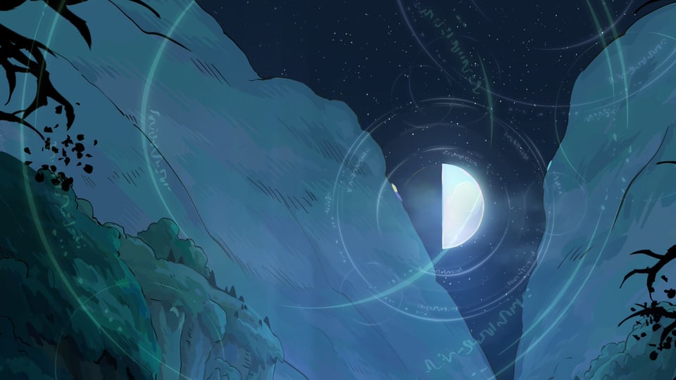the moon visible from Erebus in Hades II.