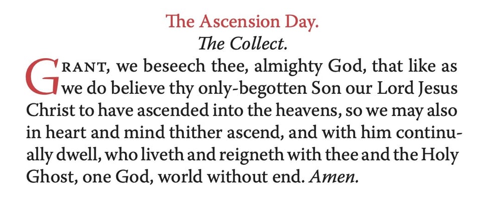 Collect for Ascension Day