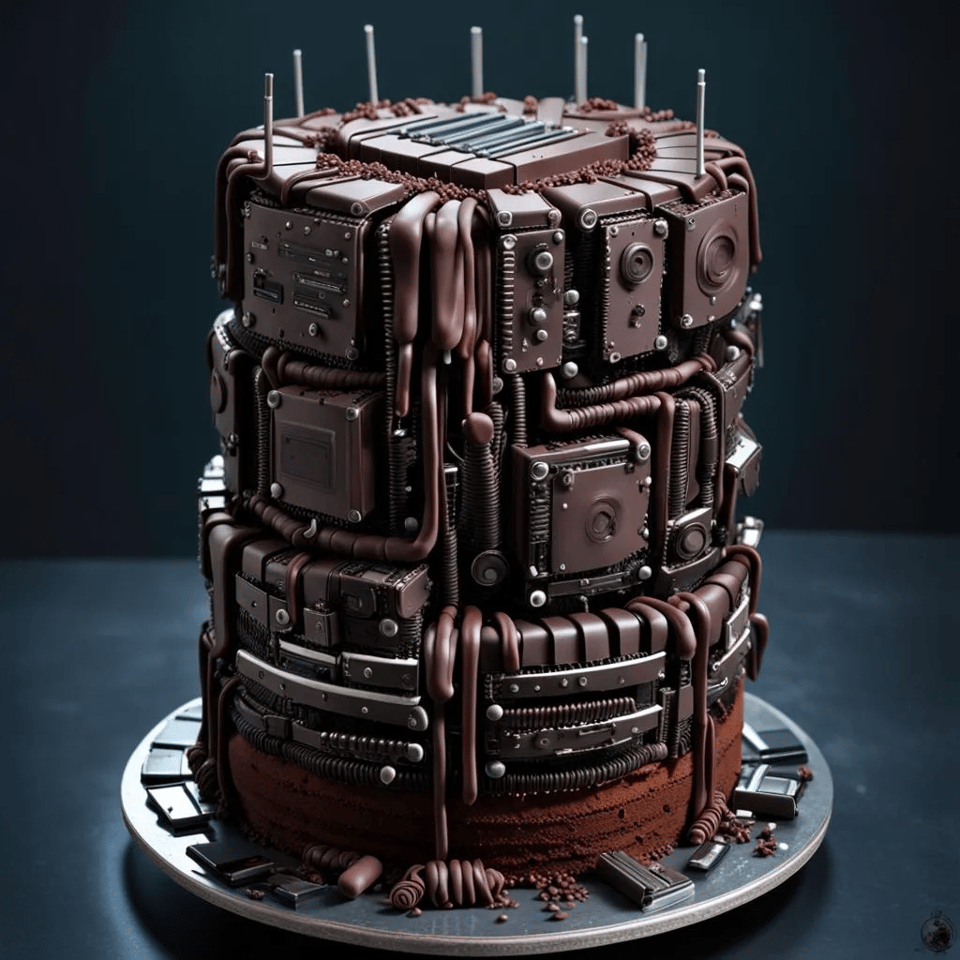 AI-generated chocolate cake image