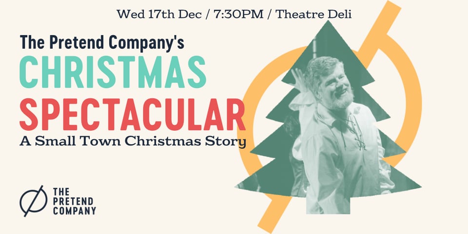 A poster for the Christmas Spectacular featuring me in a Christmas tree.