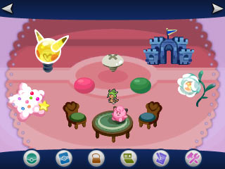 A screenshot of a decorated habitat in Pokémon-Amie