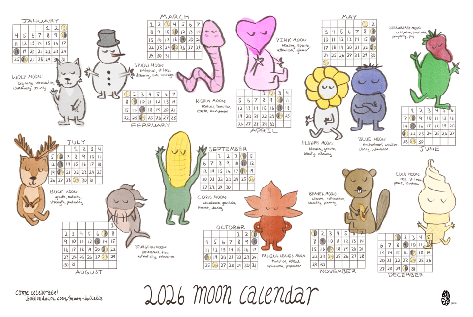 2026 moon calendar