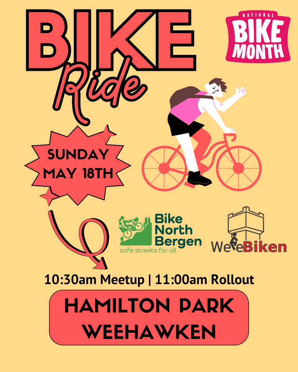 a poster for a bike ride for may 18 2025