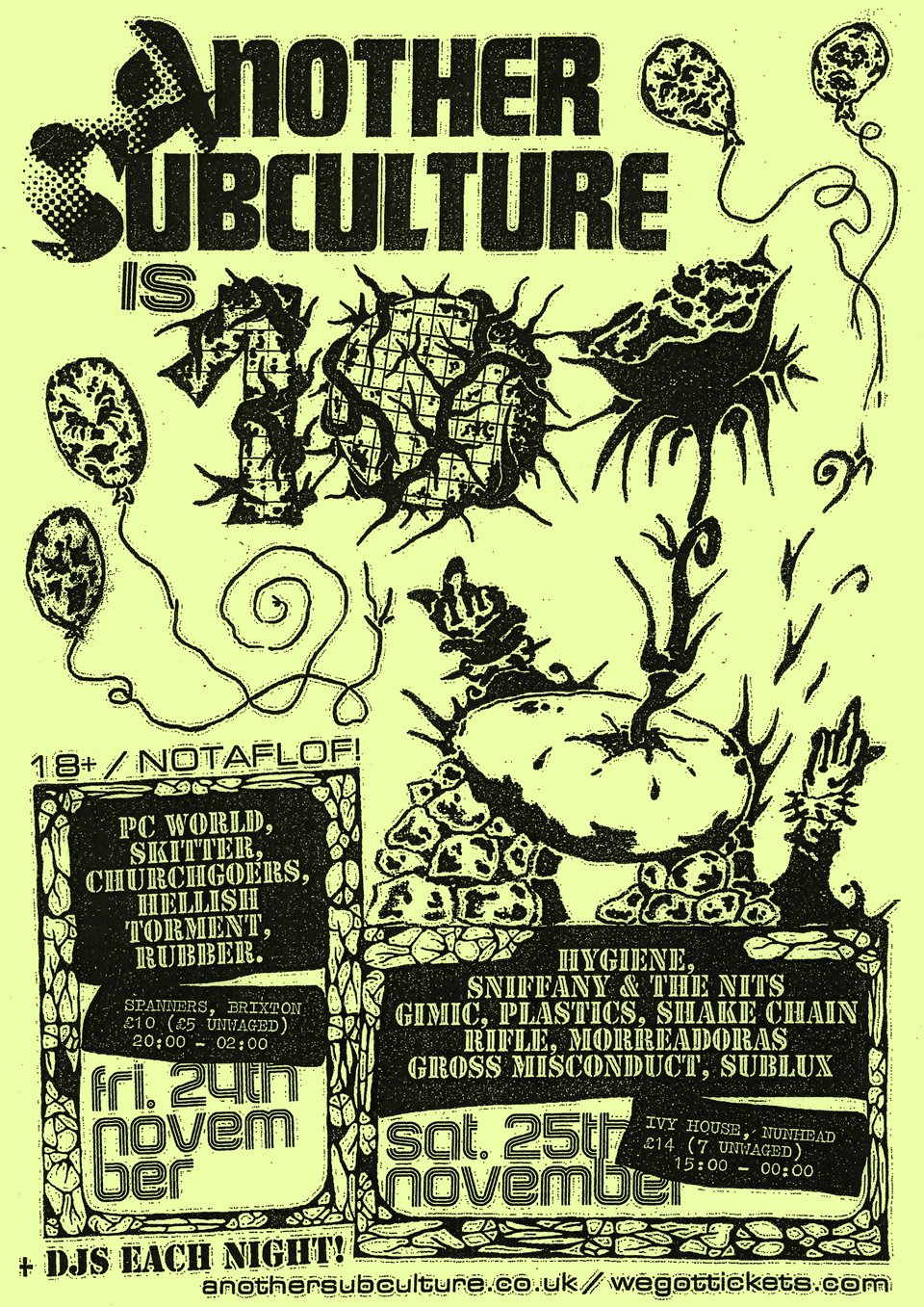 Poster for ANOTHER SUBCULTURE is 10; a rose emerging from an egg, why not.