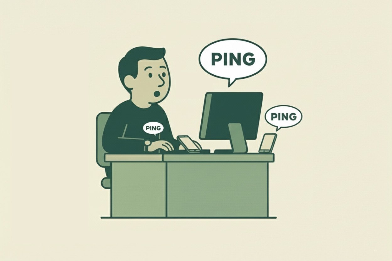 A user's digital devices all alert at the same time.