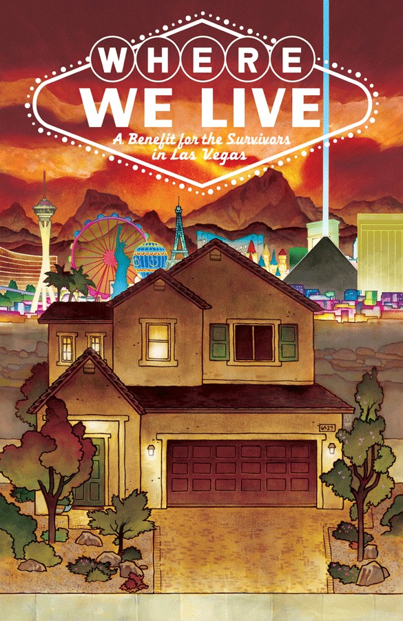 the cover to 'where we live' an image comics anthology benefiting the survivors of the harvest festival shooting in las vegas