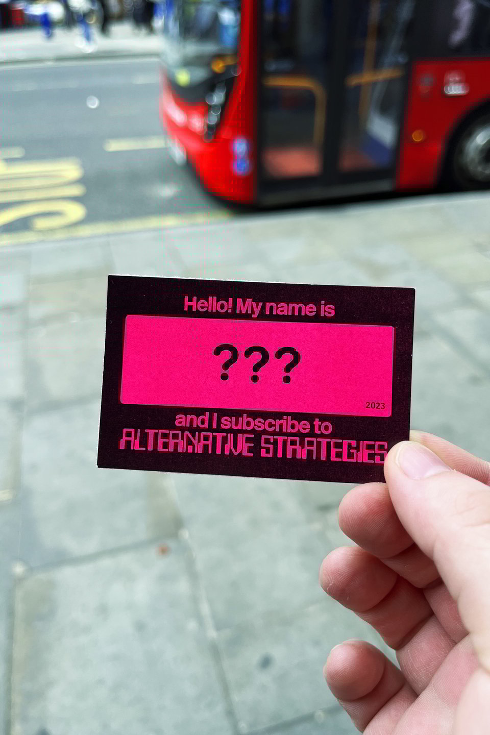 Mysterious subscriber card.