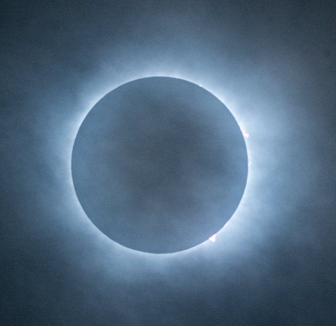 Total solar eclipse with haze