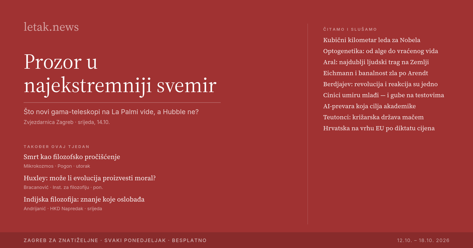Newsletak: Teleskopi na La Palmi love najekstremniji svemir
