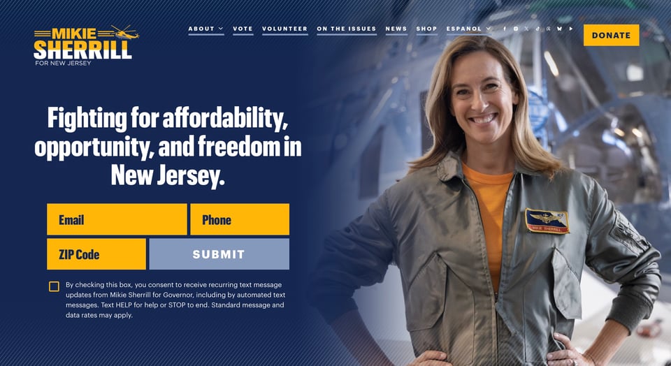 Miki Sherrill - military hero, congresswoman, mother of 4.