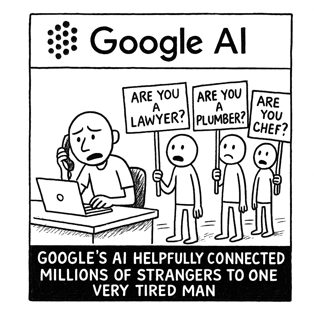 GOOGLE'S AI HELPFULLY CONNECTED MILLIONS OF STRANGERS TO ONE VERY TIRED MAN