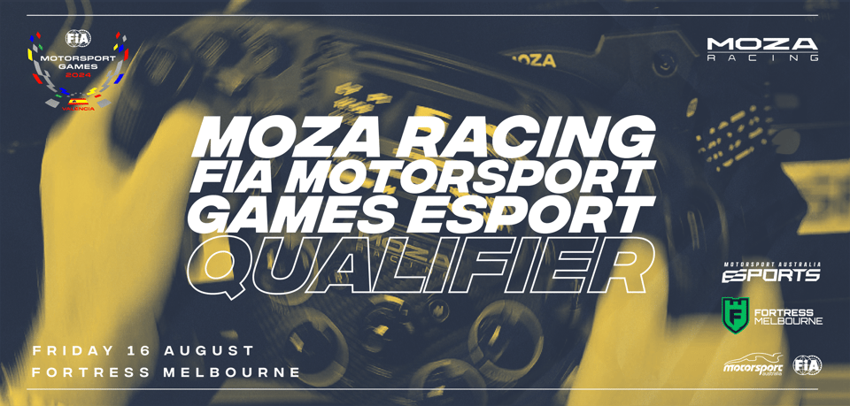 Moza Racing FIA Motorsport Games Esport Qualifier promo graphic