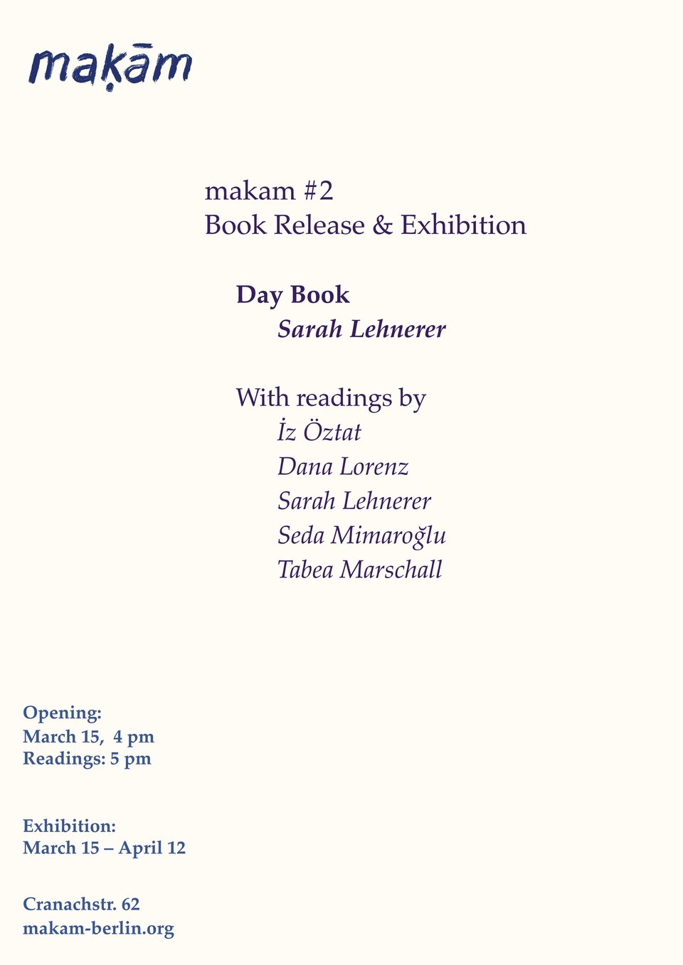 Flyer for maḳām #2