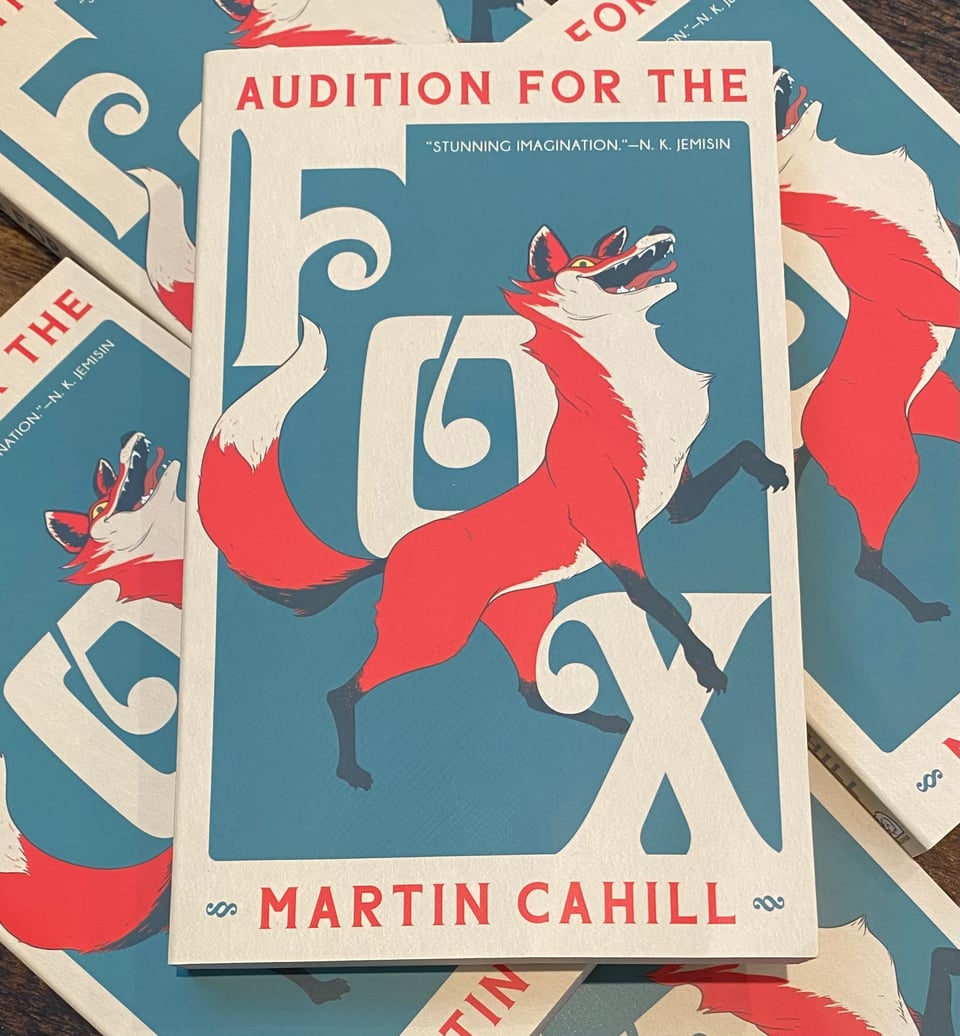 Audition for the fox, on a pile of books of the same!