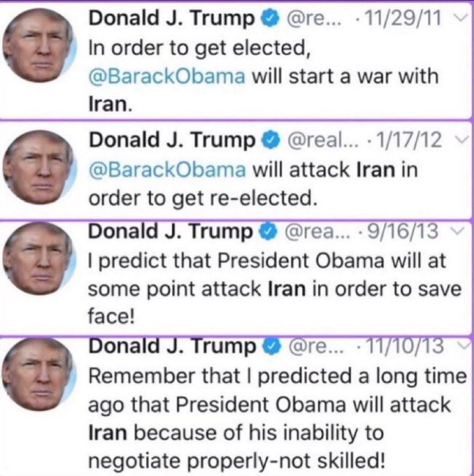Trump says Presidents start wars when they are desperate.
