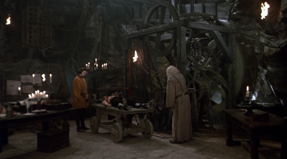 Wesley hooked into The Machine in The Princess Bride film, where years of his life are torturously ripped from him.