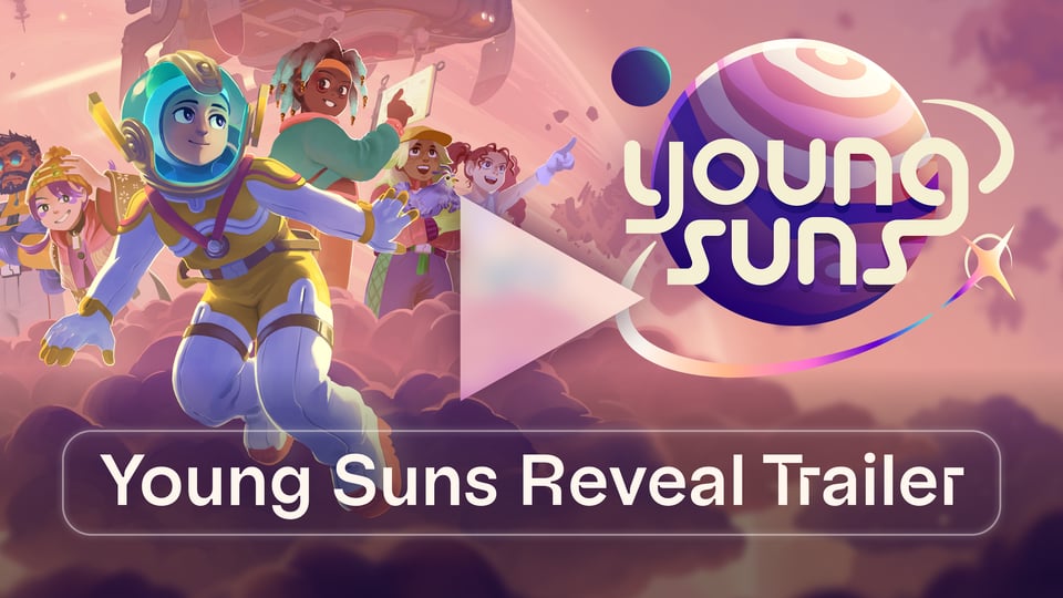 a video thumbnail of young suns with the text "Young Suns Reveal Trailer"