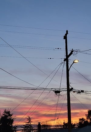 The beautiful sunset from our neighborhood