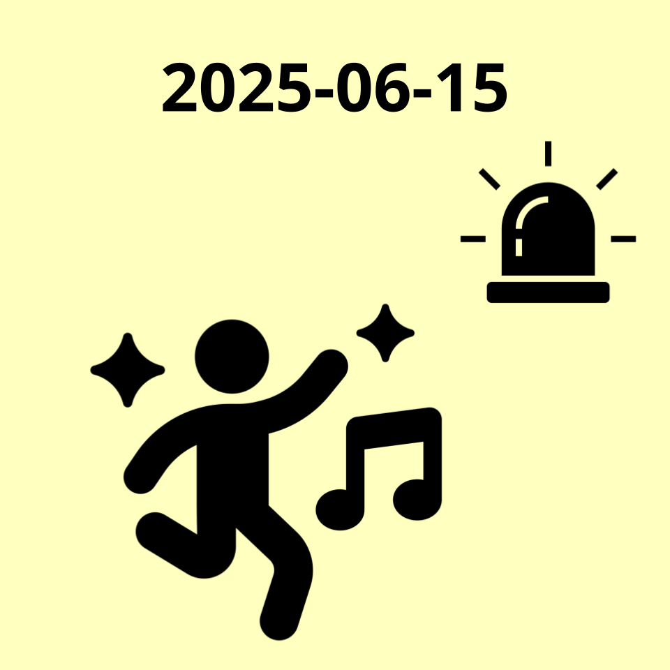 Icon of a dancer and of a flashing light