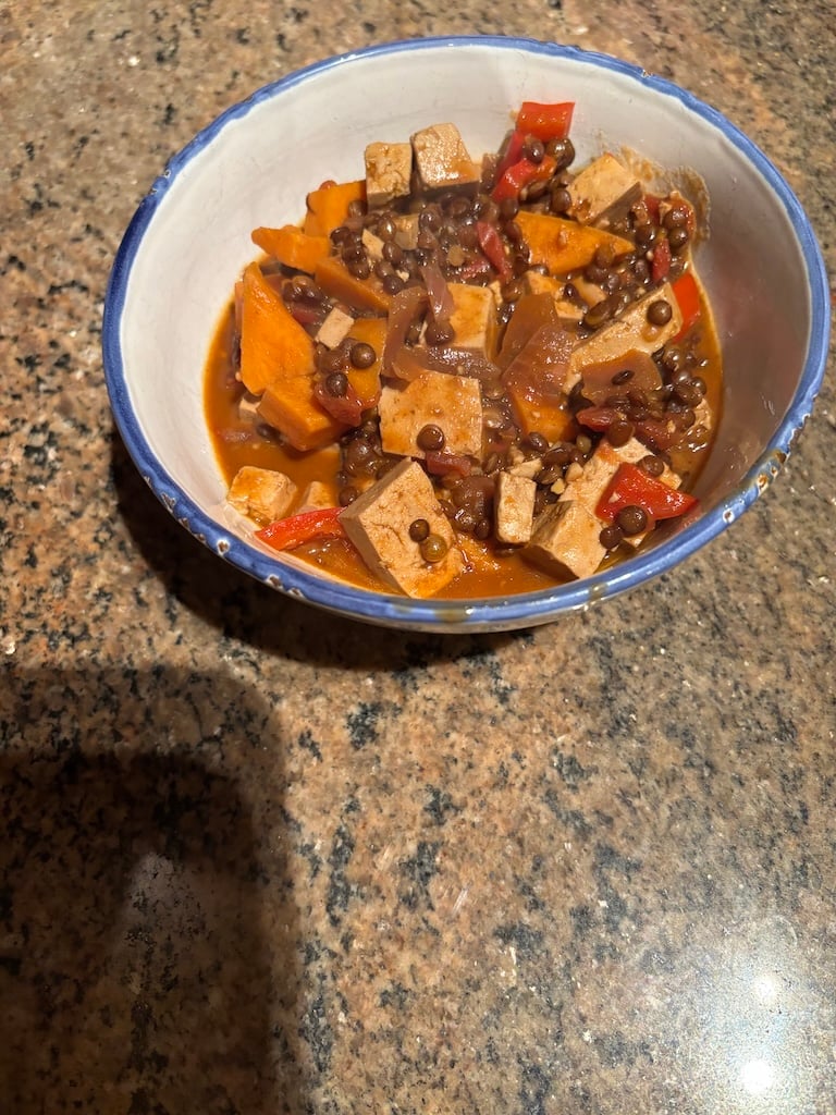 lentil and tofu curry
