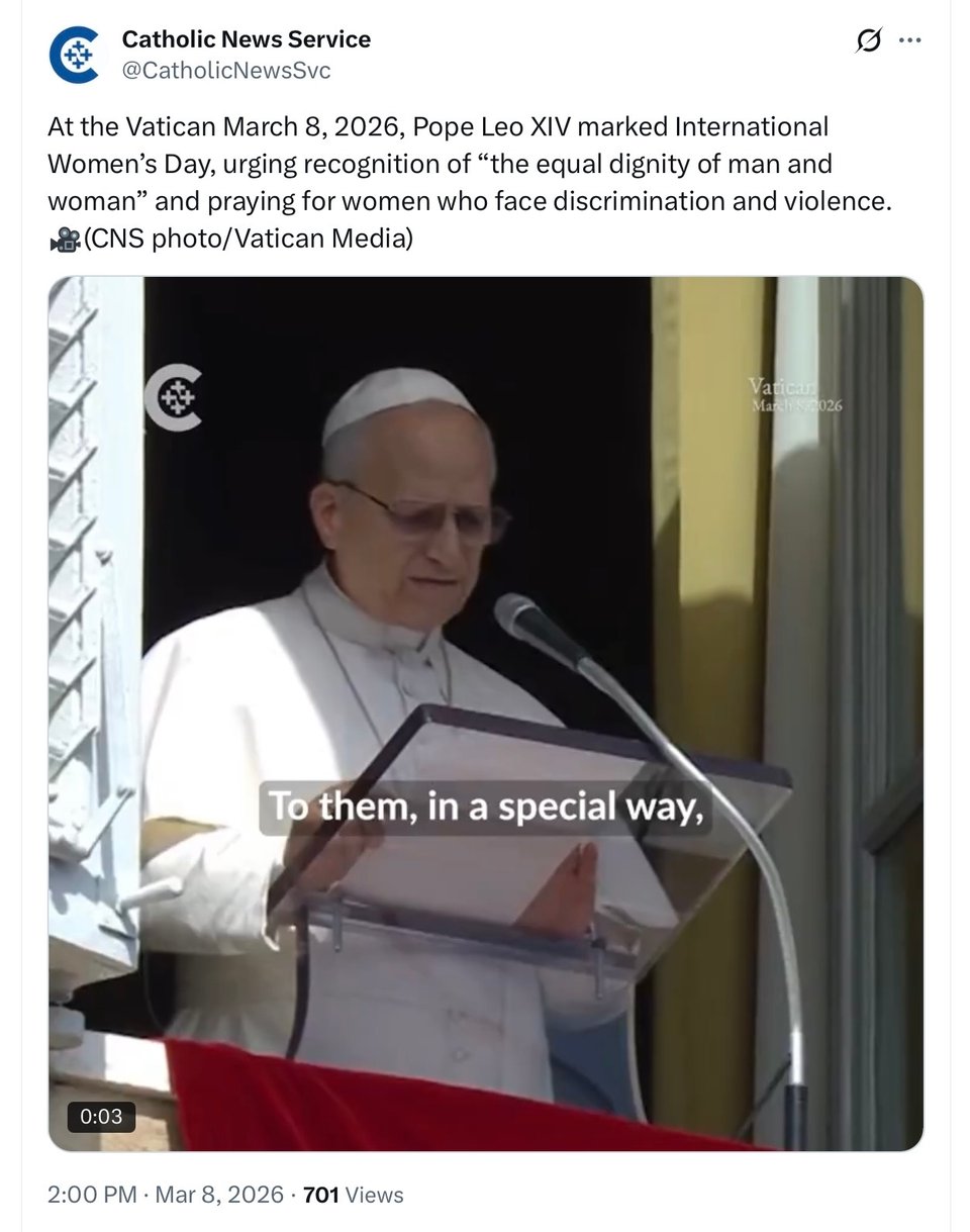 Even the Pope, who entered public view flanked by two altar girls, celebrated.