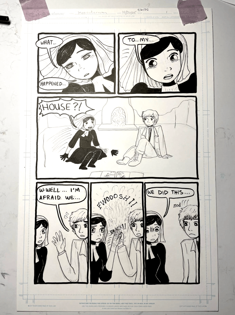 an in-progress page from Inoscularum