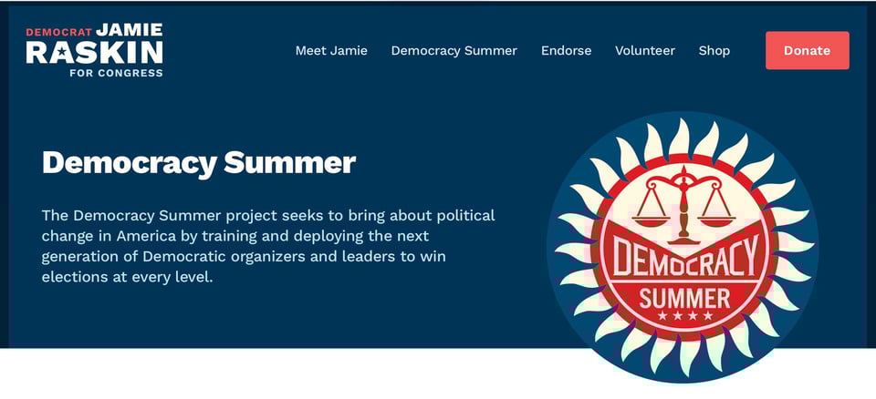 Congressman Jamie Raskin created Democracy Summer