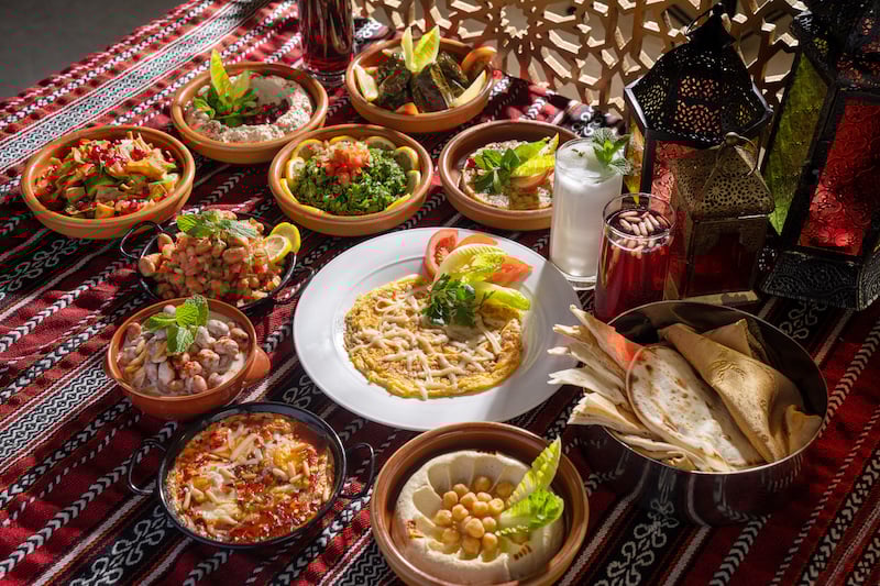 Several dishes prepared for an iftar