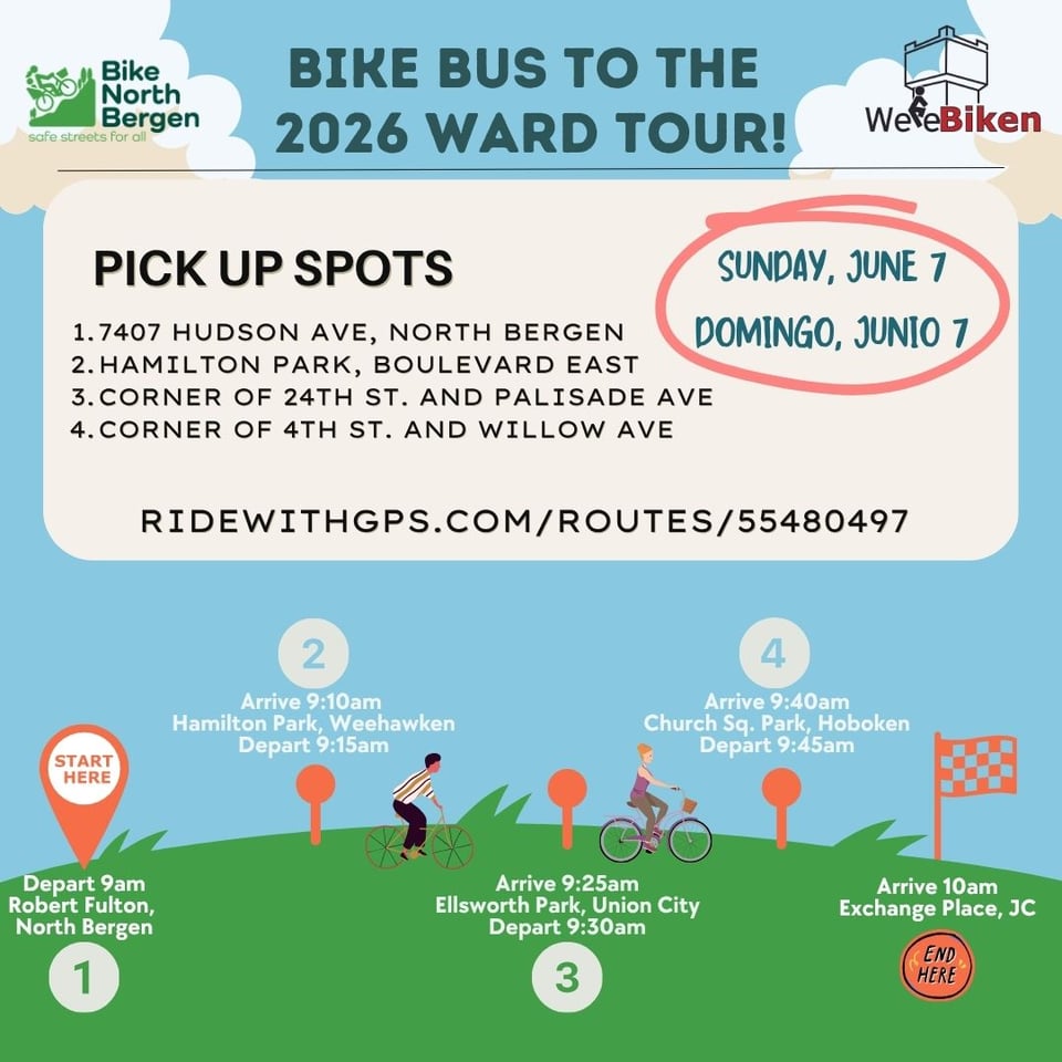 Ride to the Jersey City Ward Tour this Sunday!