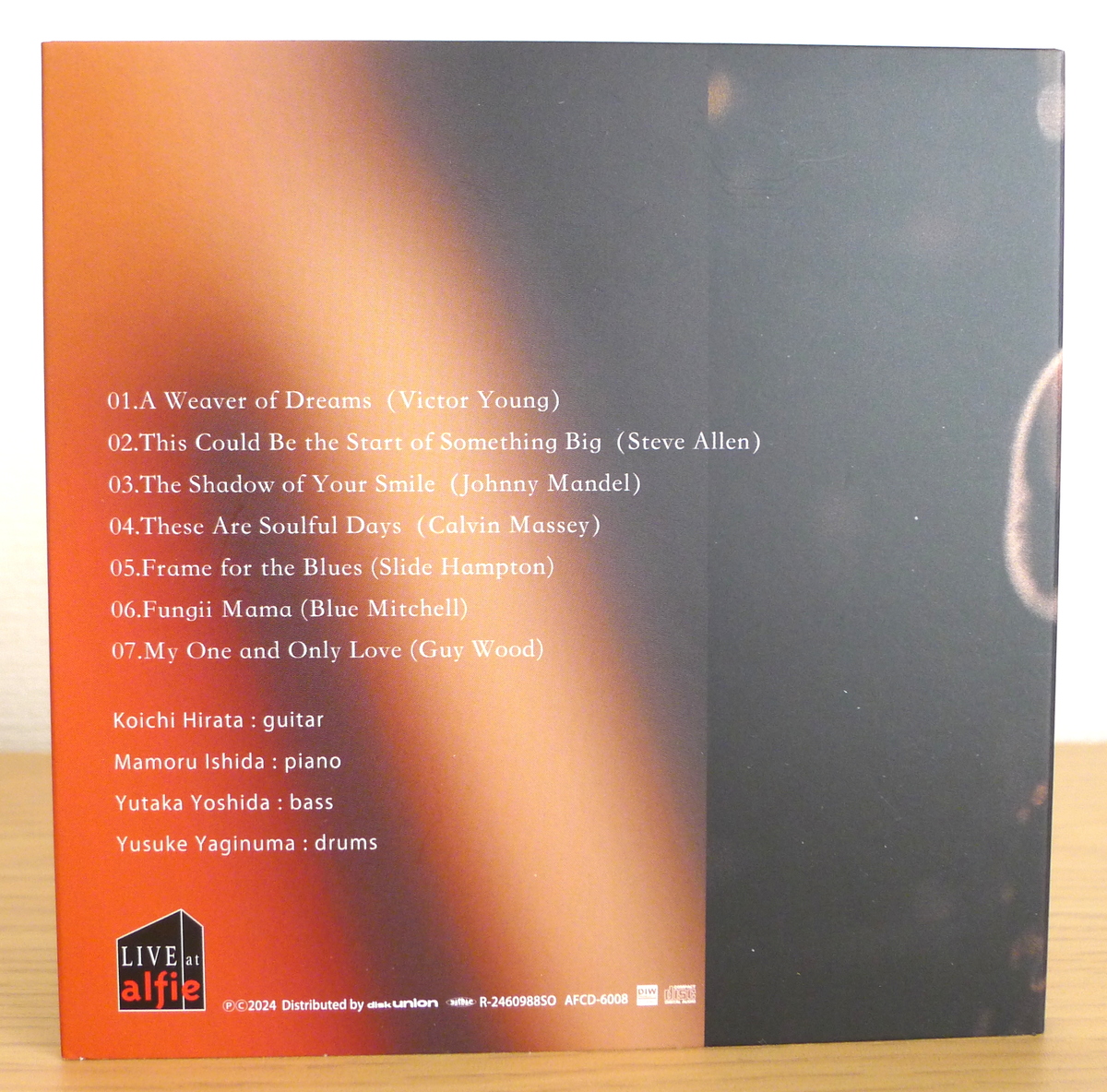 Back cover of CD “Introducing Koichi Hirata” by Koichi Hirata