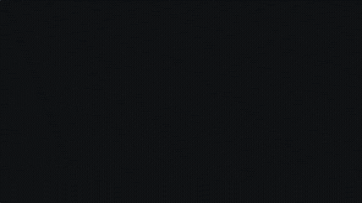 Animated GIF, showing a red icon moving across the screen and disappearing behind a mountain icon.