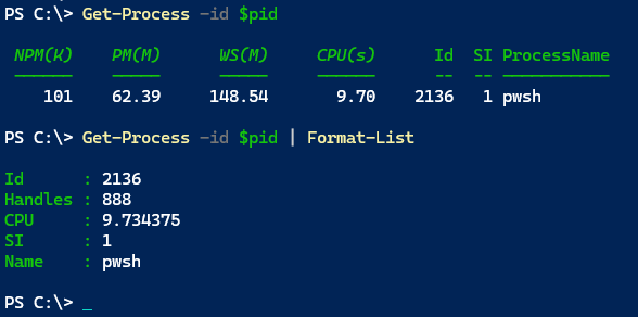 Formatting examples