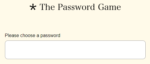 Michael's Friday of Awesome - The Password Game