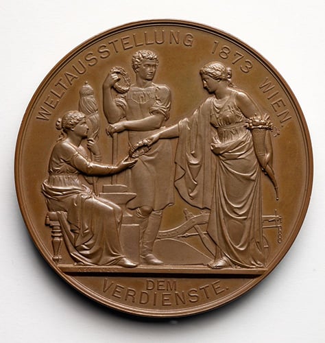 An 1873 Austrian coin.