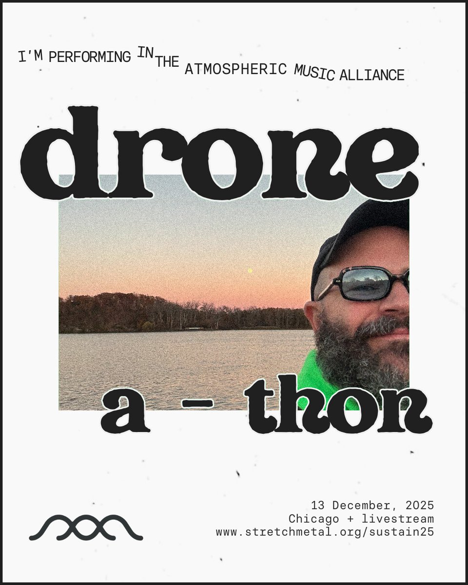 a flyer for the upcoming StretchMetal Drone-a-Thon fundraiser happening Saturday, December 13th online and in chicago