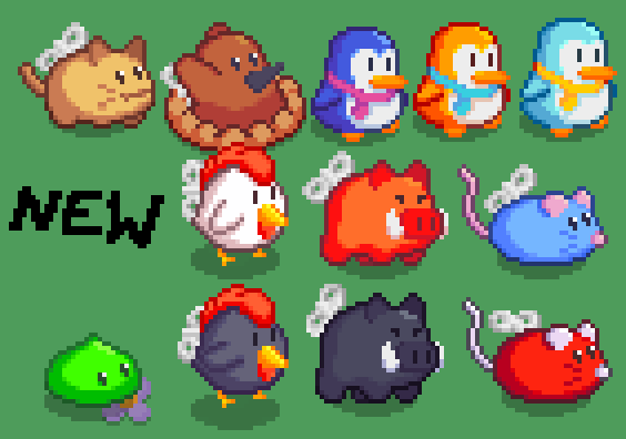 New enemy sprite colors