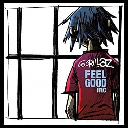 Album cover for "Feel Good Inc" single by the band Gorillaz