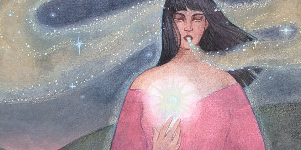 Detail crop of the painting Small Song