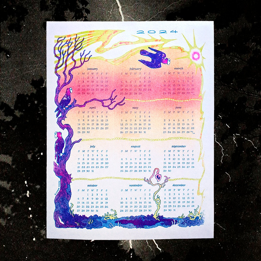 2024 calendar prints - store open (US only) • Buttondown
