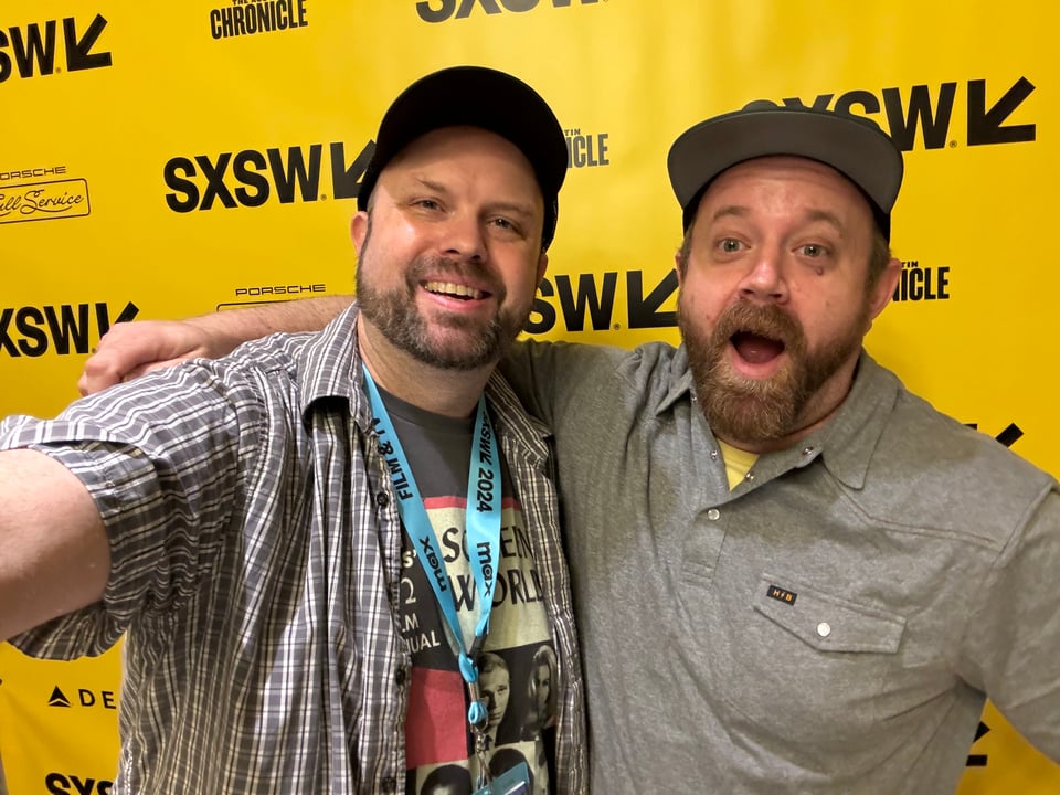 Guest Jacob Knight with co-host Jason Bailey.
