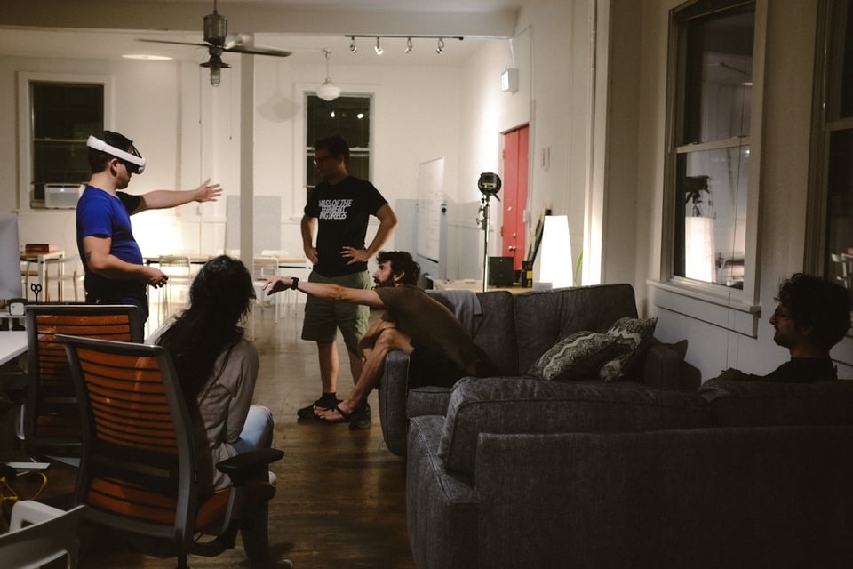 Everyone watching Dan watching gorillas.